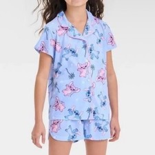 Disney Girls Lilo  Stitch Angel Coat Pajama Set Size M