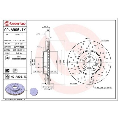 Brembo 2 Bremsscheiben + 1 Satz Beläge vorne 25997876