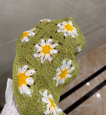 Knitted handmade triangle scarf