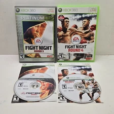 Fight Night Round 3, 4 Xbox 360 EA Sports Complete Tested