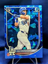 ~ Dalton Rushing 2025 Bowman Chrome Sapphire RC Los Angeles Dodgers #100