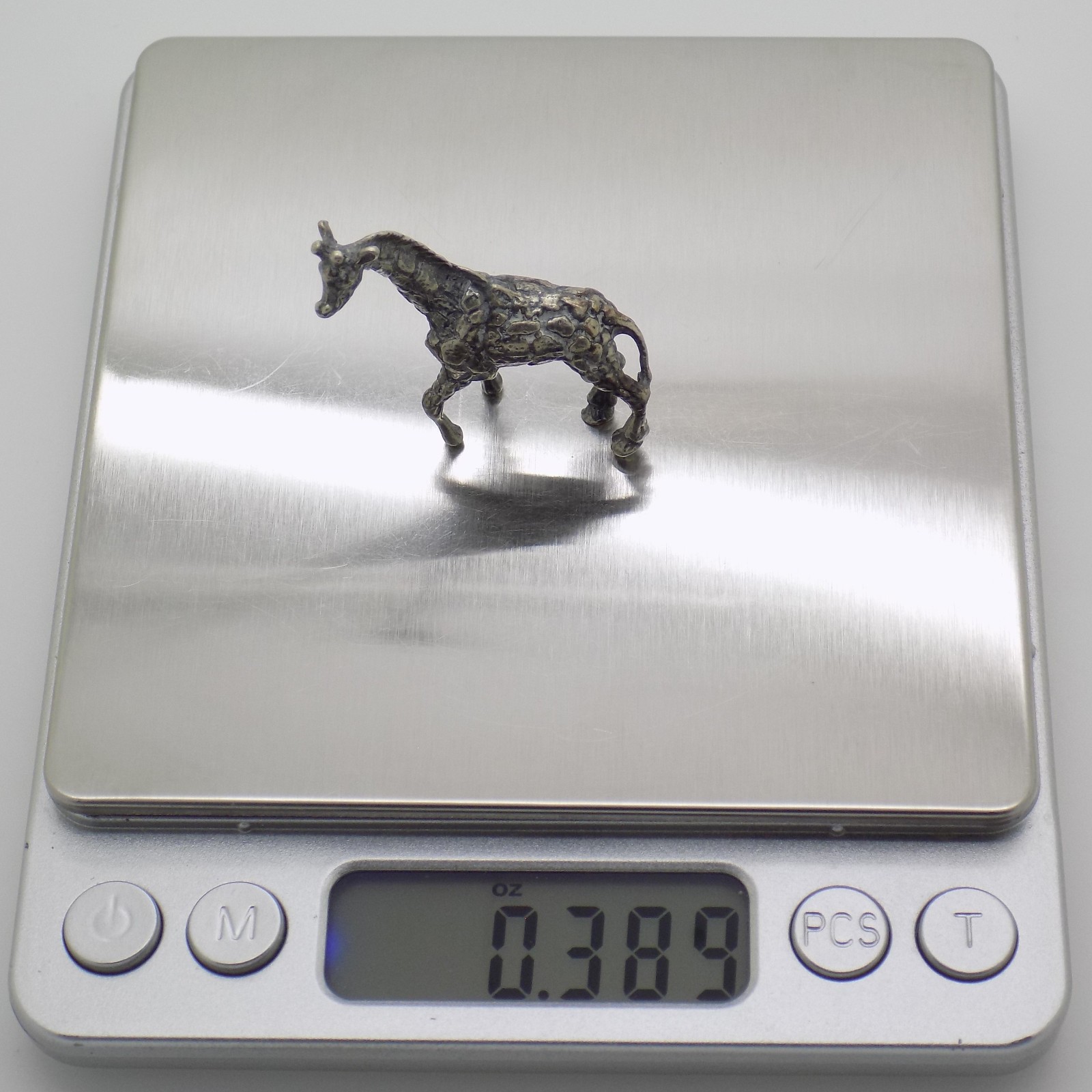 Vintage Italian Handmade Genuine Silver 800 Giraffe Figurine Animal Miniature