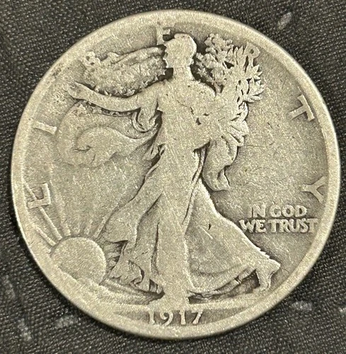 1917 D Liberty Walking Half Dollar~ SEMI KEY DATE