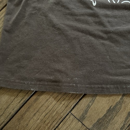 Romwe Damen S T-Shirt Anime "Love Burn" "Love Death" braun - Bild 3 von 8
