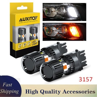 AUXITO 3157 LED Reverse Light Backup Bulbs 4200LM Bright Super 6500K White Amber