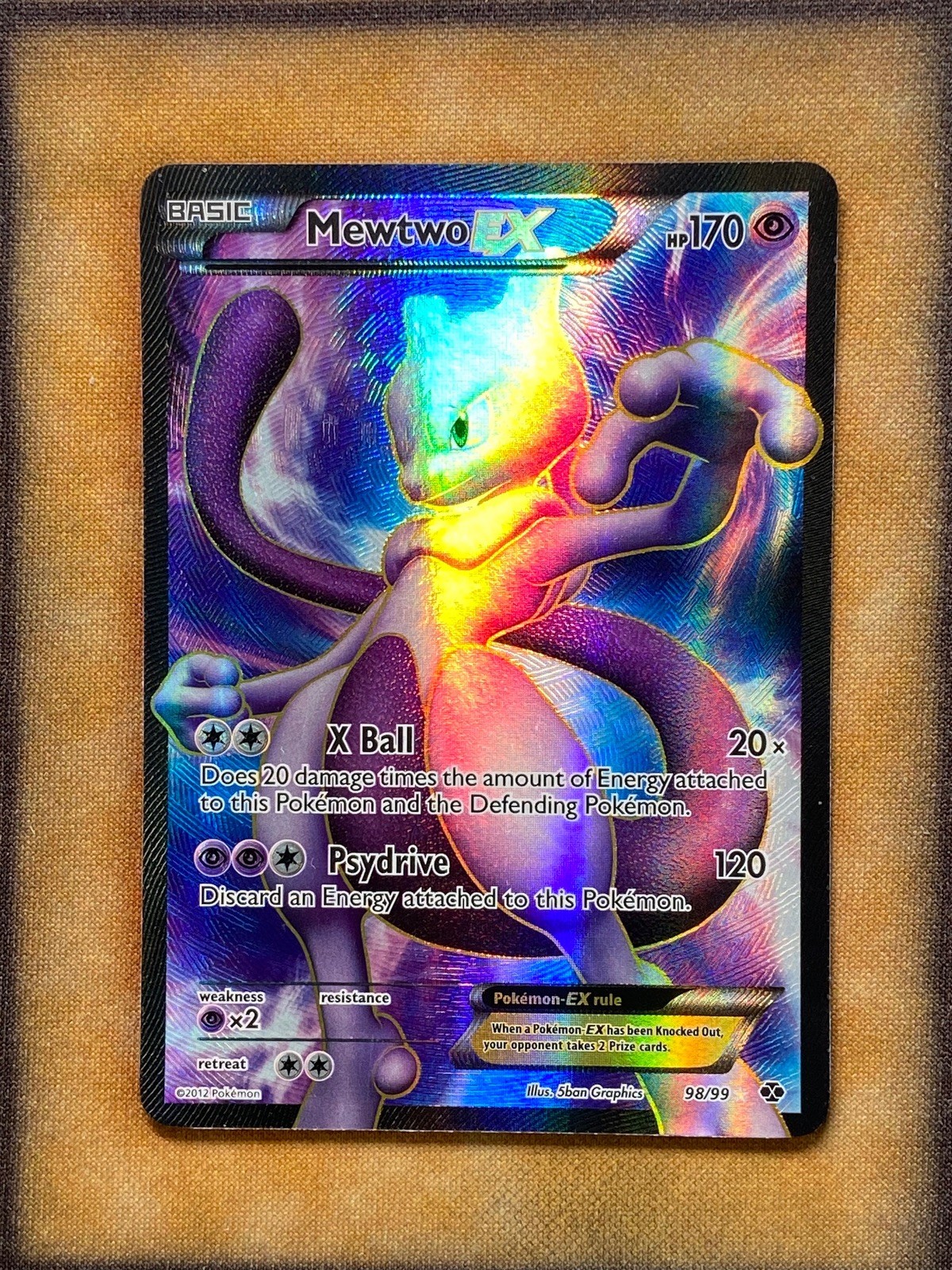 Pokemon Mewtwo EX 98/99 Next Destinies Full Art LP (#3)