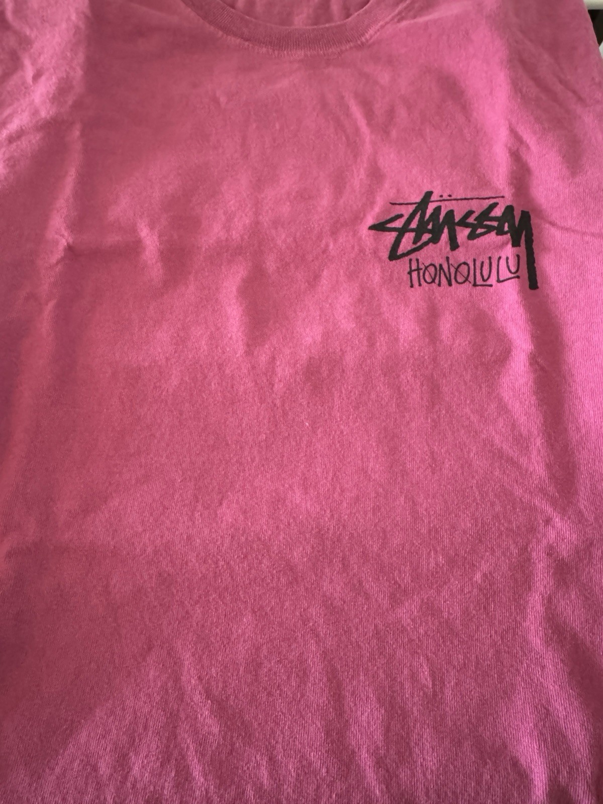 Stussy Honolulu Exclusive T-Shirt Red Wine Size Medium *Brand New With Tag * thumbnail 5