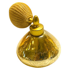Vtg HolmSpray Gold Crackle Glass Perfume Atom...