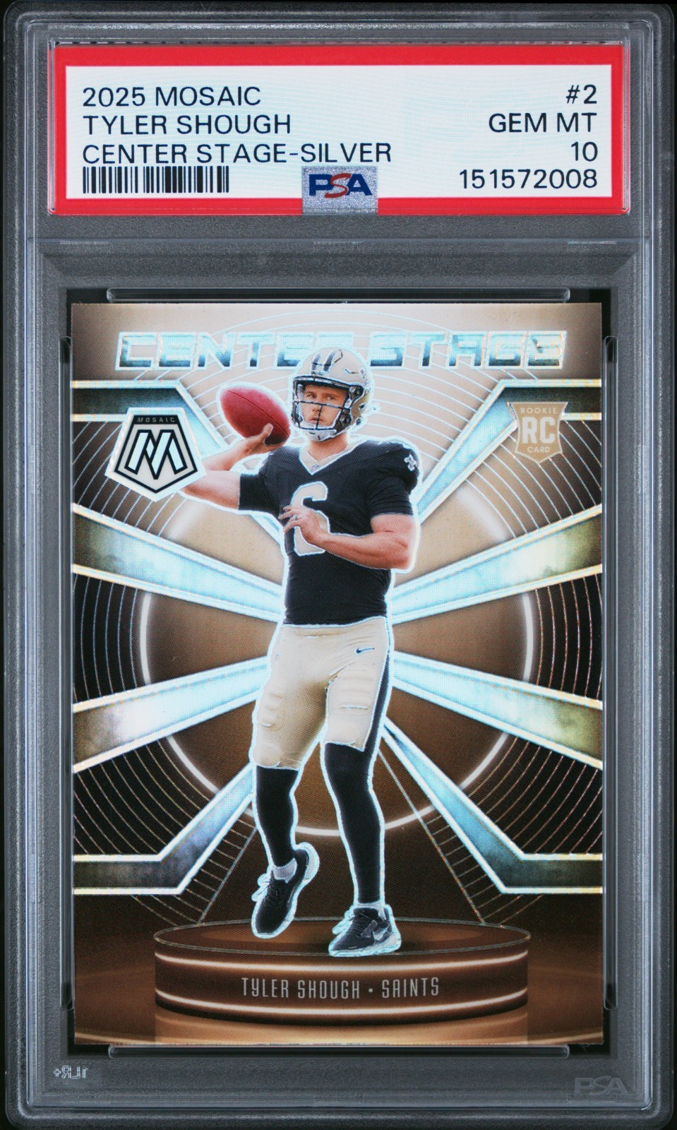 Tyler Shough Panini Mosaic Center Stage #2 Silver