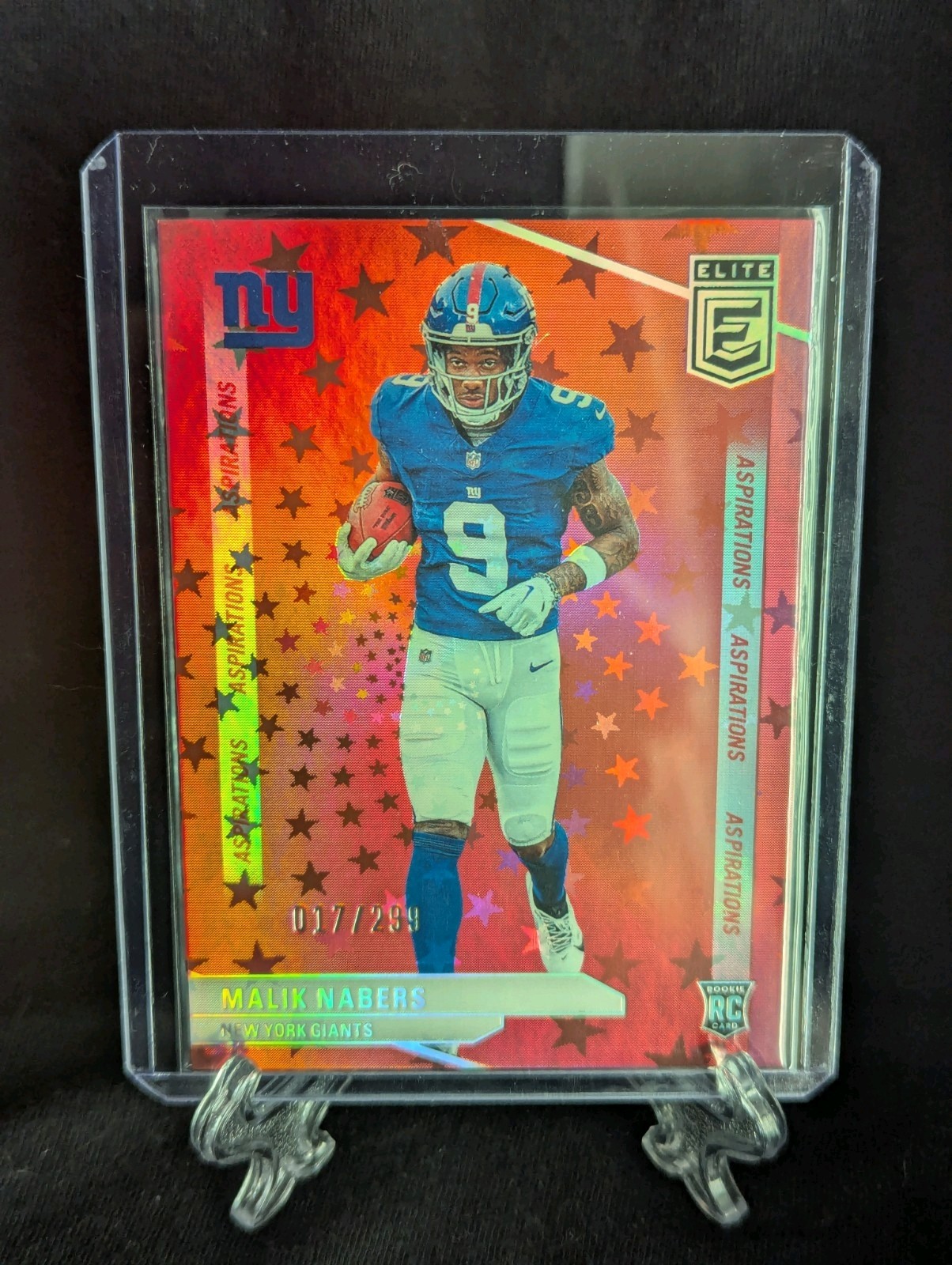 2024 Panini Donruss Elite Rookies Malik Nabers #196 Aspirations Stars /299 (RC)