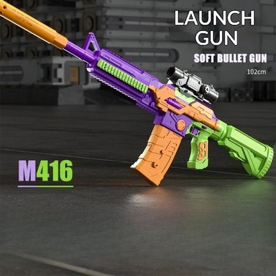 Real Action! M416 Radish Toy - Manual Fire Simulation Soft Bullet Blaster