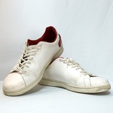 VALENTINO GARAVANI Backnet Perforated VLogo Leather Sneakers White Red Size 44
