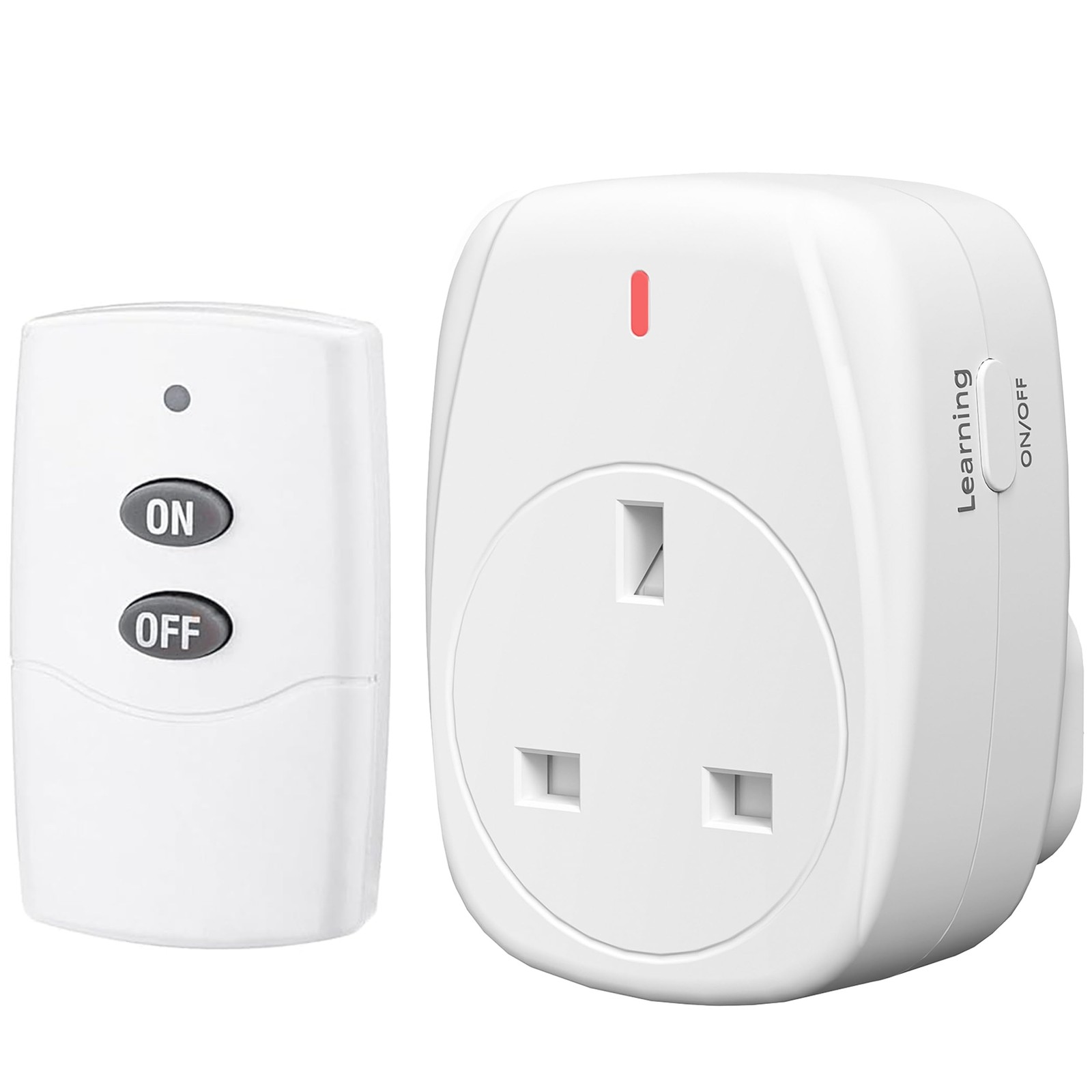 13A/3120W Remote Control Plug Sockets,HBN Wireless Remotely white