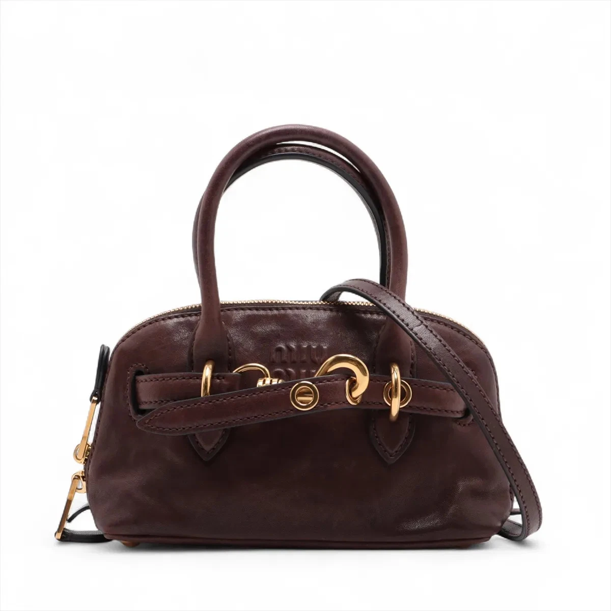 Brown Leather Exterior Miu Miu Bags & Handbags for Women for sale
