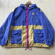 Nike Windbreaker Jacket Mens XL Multicolor Hooded Full Zip Colorblock Running