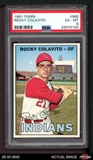 1967 Topps #580 Rocky Colavito Indians PSA 6 - EX/MT