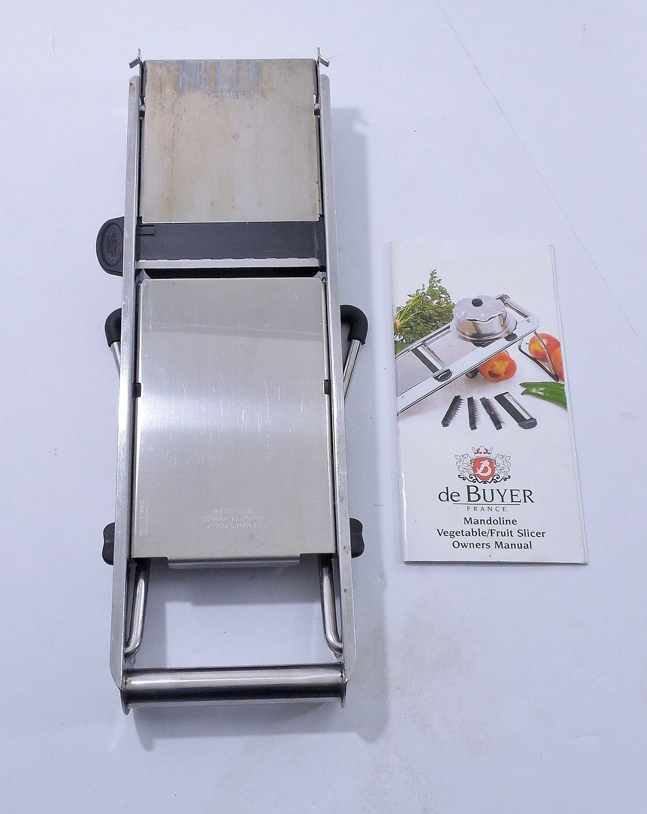 Stainless Steel de Buyer France Professional Mandoline Slicer Base & Manual Only