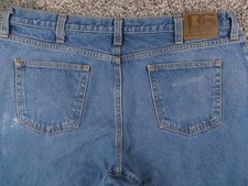 Diamond Gusset Jeans Mens 40x28* Blue Medium Wash Straight Leg Denim USA Made