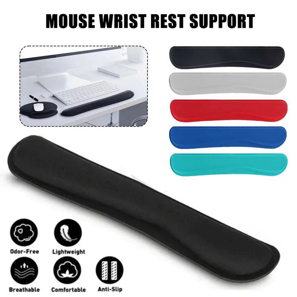 Tapis Clavier Souris Mousse Mémoire Forme Ergonomique Confort repose-poignet - Photo 1/2