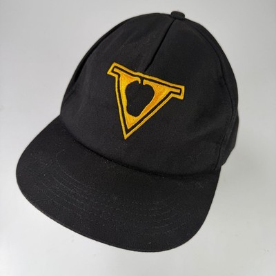 K Products V Logo Baseball Cap Mit Verstellbarer Schnalle Schwarz Gelb