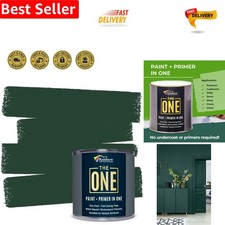 Fast-Drying 250ml Green Satin Paint & Primer - Ideal for Indoor & Outdoor Use