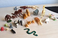 Jungle Wild Farm Animals Plastic Figures - most marked Hong Kong - Vintage Lot