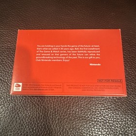 Nintendo LCD Game & Watch BALL Game Reissue 2011 Club Nintendo  USA Brand New