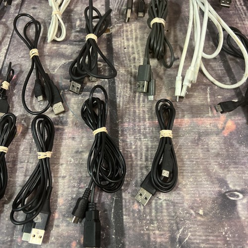 Lot Of 35 - USB-C / USB Micro / Lightning Cables Assorted Style / Lengths - Picture 11 of 19