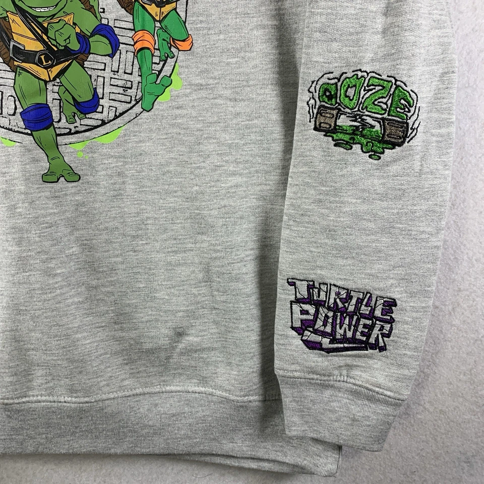 Teenage Mutant Ninja Turtles Boys Sweatshirt Sz 18 Crew Embroidered - Image 3 of 4