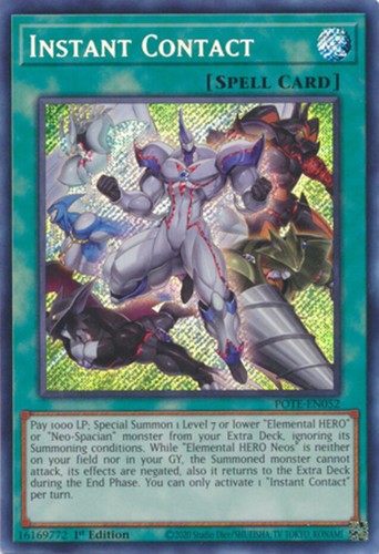 Instant Contact POTE-EN052 Secret Rare 1st Edition Power of the Elements