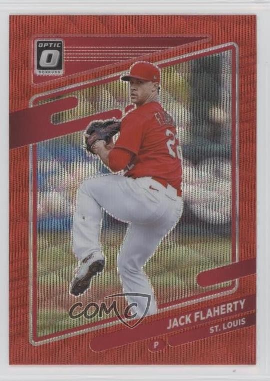 2021 Panini Donruss Optic Red Wave Prizm Jack Flaherty #162 00gy