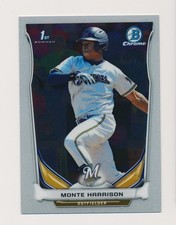 2014 Bowman Chrome Draft #CDP48 Monte Harrison Milwaukee Brewers