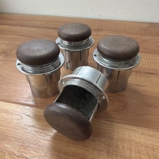 Vintage Jensen 541 Dashboard Pull Out Ashtrays Bakelite Knob Chrome Set Of 4