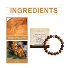 Golden Sandalwood Bead Bracelet Contemporary Asian Style Minimalist Bracelet