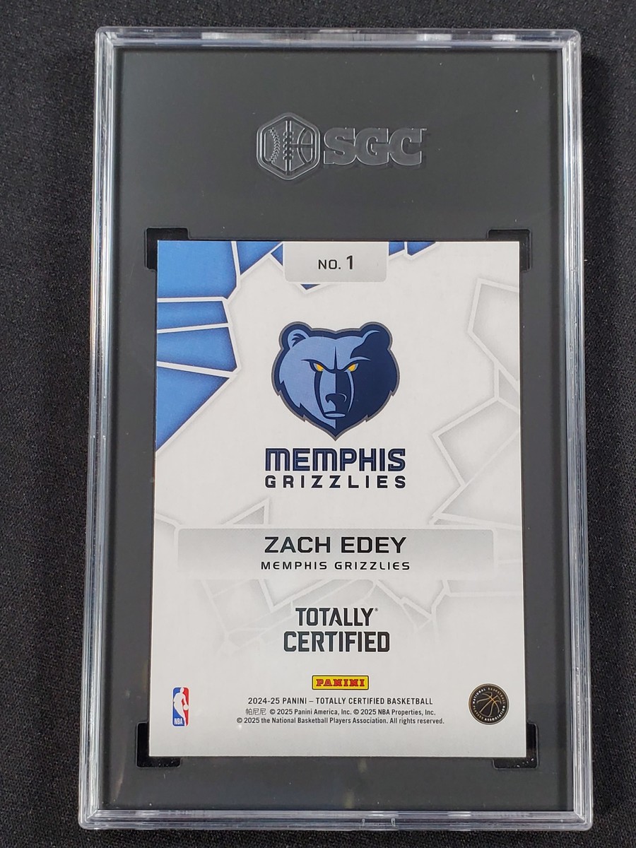 2024-25 Panini Totally Certified #1 Zach Edey Rock Rim Mirror SGC