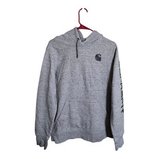 Carhartt Hoodie Women Medium Relaxed Fit Pullover Stained Spell Out 2020