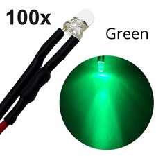 Led Light Single Bulb Pre-wired Indicator Light Clear 5v-12v Dc 3mm Bright Round
