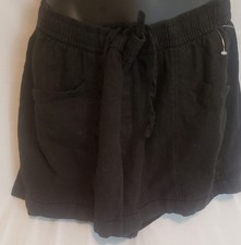 Old Navy Linen Blend High Rise Tie Shorts Sz Med NWOT