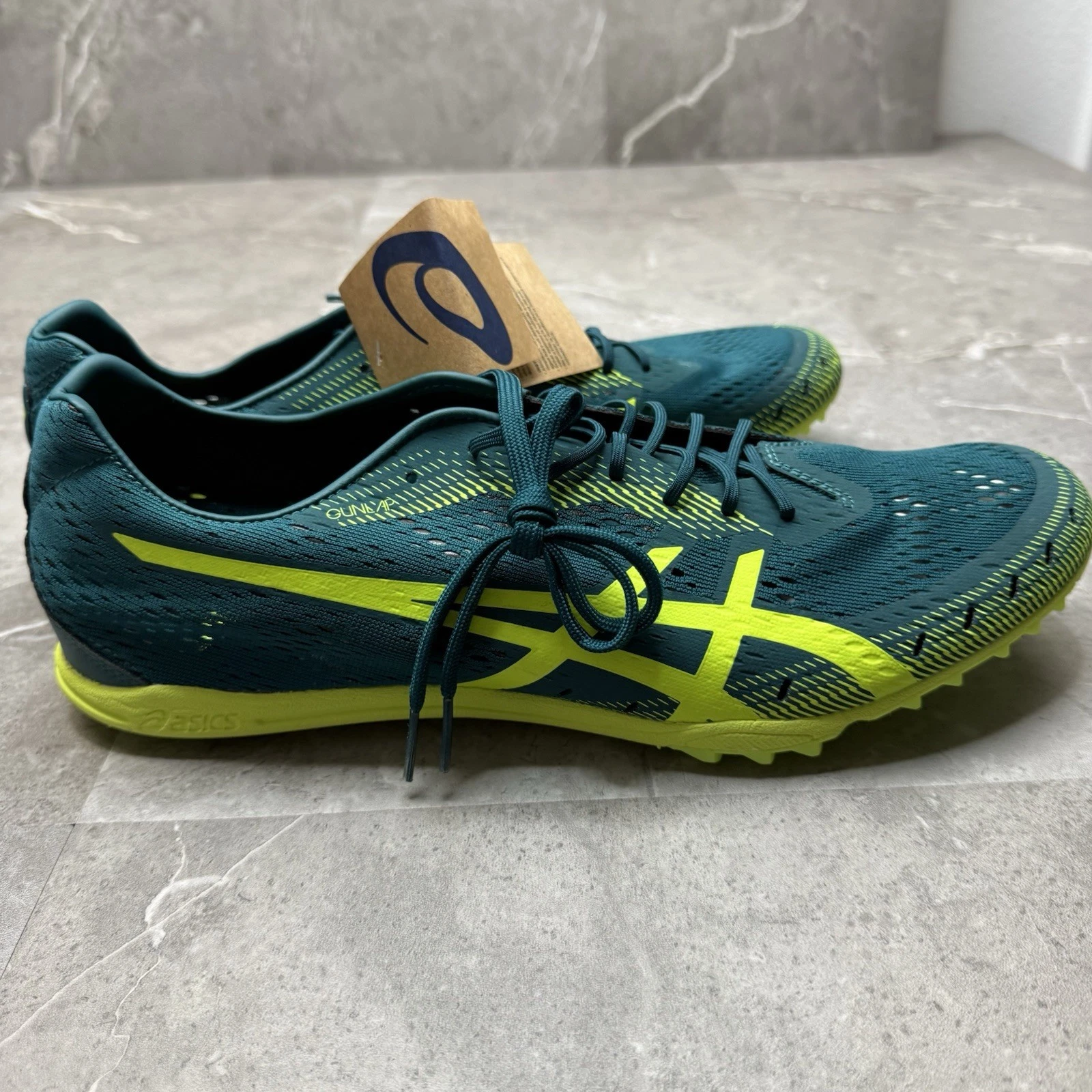 Taglia 13 Scarpe antinfortunistiche ASICS Gun Lap 2 Velluto Pino Giallo Pista