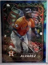 2024 Topps Holiday - Yordan Alvarez #H117 Blue Metallic Holiday Tree