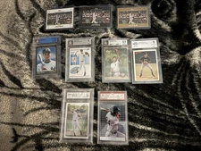 Derek Jeter Lot 9 Cards Graded Ungraded 2007 Jeter Gold Rookie PSA Beckett LOOK!