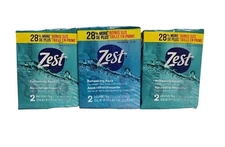 3 Packs Zest Deodorant Bar Soap Hydrating Moisture Refreshing Aqua 2/Pack 6 Bars