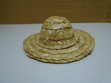 MINIATURE 4" X 1.5" STRAW HAT FOR DOLL OR CRAFTS UNBRANDED DL189 