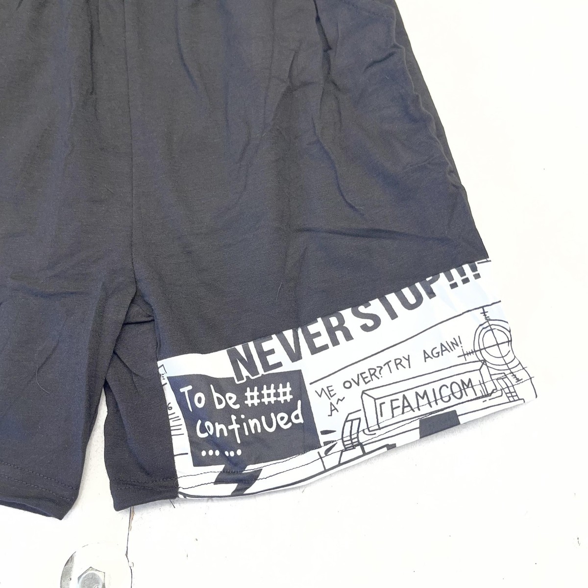 Gamer Shirt Shorts Set Boys 9-10Y Black Colorblock Comic Graphic 2