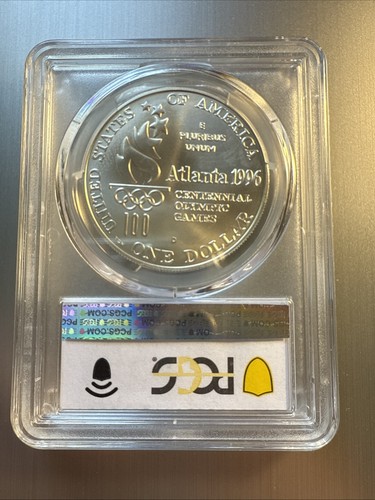1996D Olympic Rowing Commemorative Silver Dollar. PCGS MS69 - Picture 2 of 2