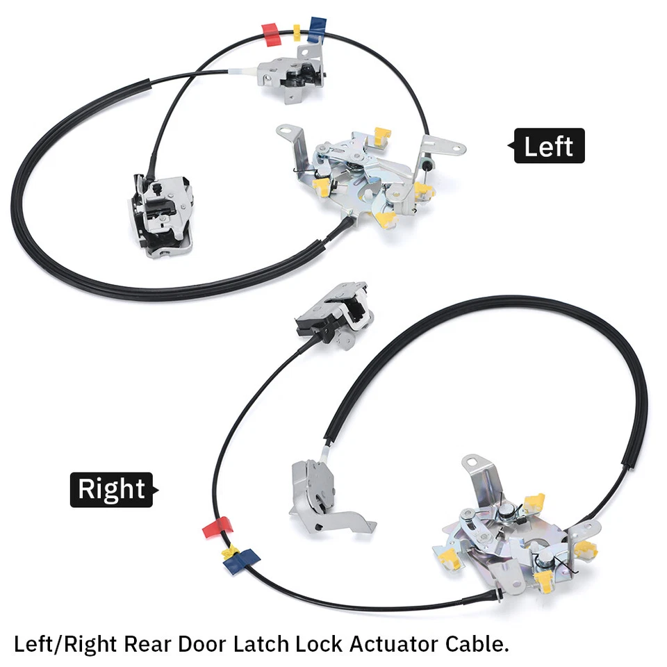L&R Rear Door Latch Lock Cable Extended Cab For 99-07 Ford F250 F350 Super Duty - Image 2 of 4
