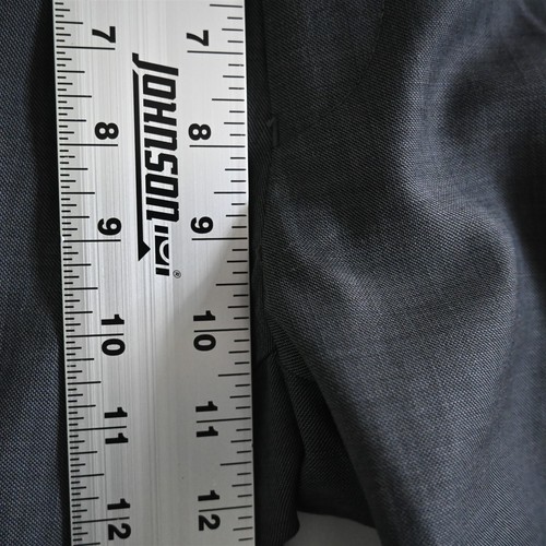 Jos A Bank 30x32 Gray Sharkskin 100% Wool Flat Front Straight Mens Dress Pants - Picture 3 of 9