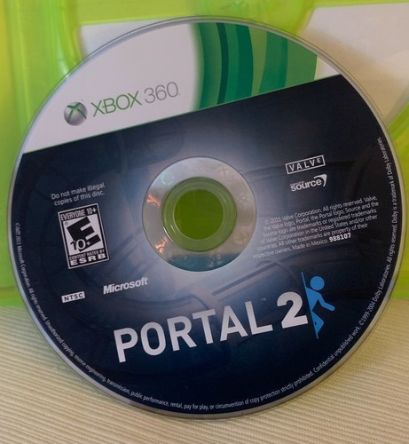 XBOX 360 PORTAL 2 TESTED Original Case Excellent Condition Rated E No Manual - Picture 7 of 8