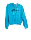 Disney Turquoise 2XL Hoodie W/ Neon Drawstrings Logo Print Long Sleeves & Croppe