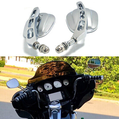 Chrome Motorcycle Side Mirrors For Harley Davidson Electra Glide Ultra Classic Q